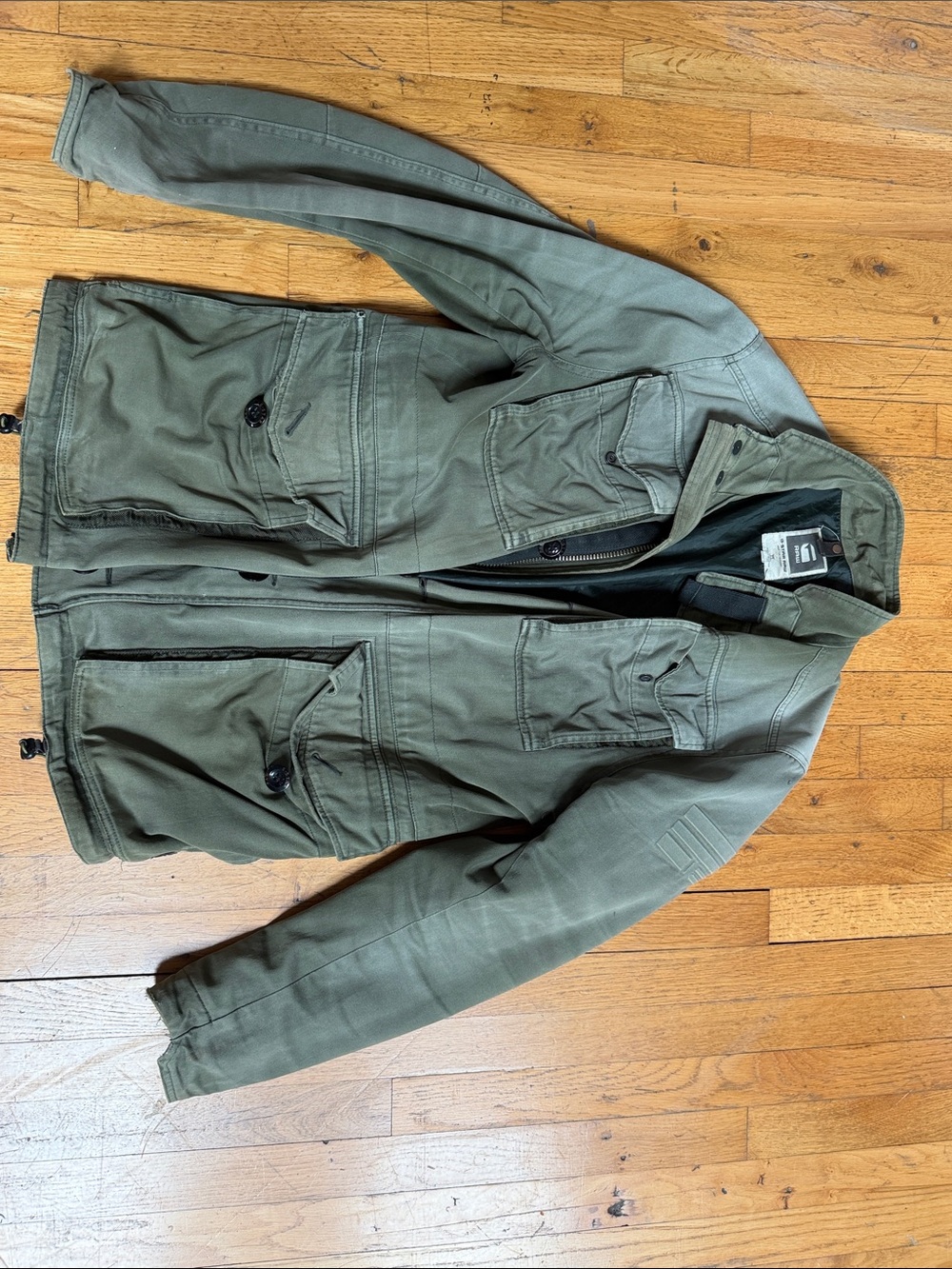 G-Star Military Green Field Jacket with Multiple Pockets